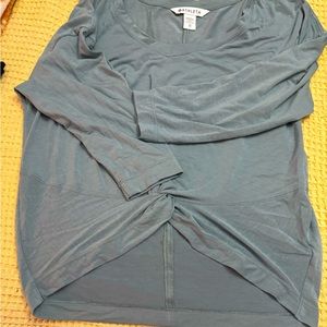 Athleta brand size xsmall (oversized) shirt , in blue, very soft fabric